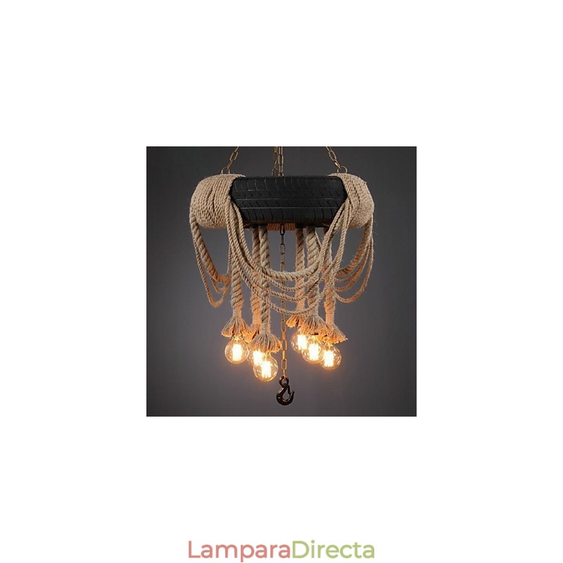 Lámpara colgante de plástico con pintura vintage