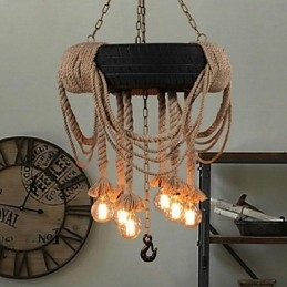 Lámpara colgante de plástico con pintura vintage