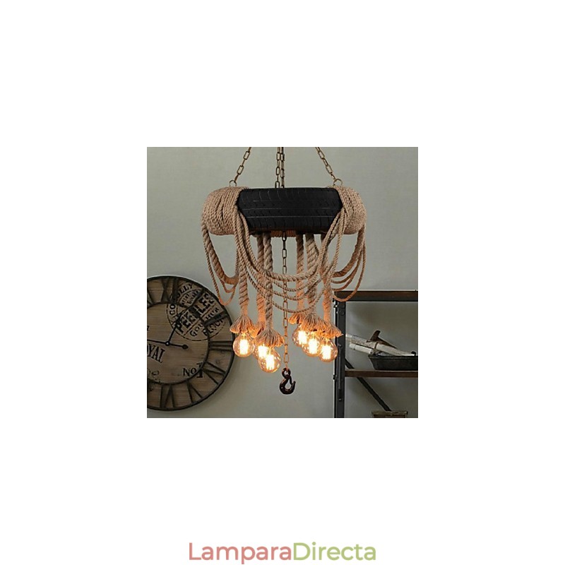 Lámpara colgante de plástico con pintura vintage