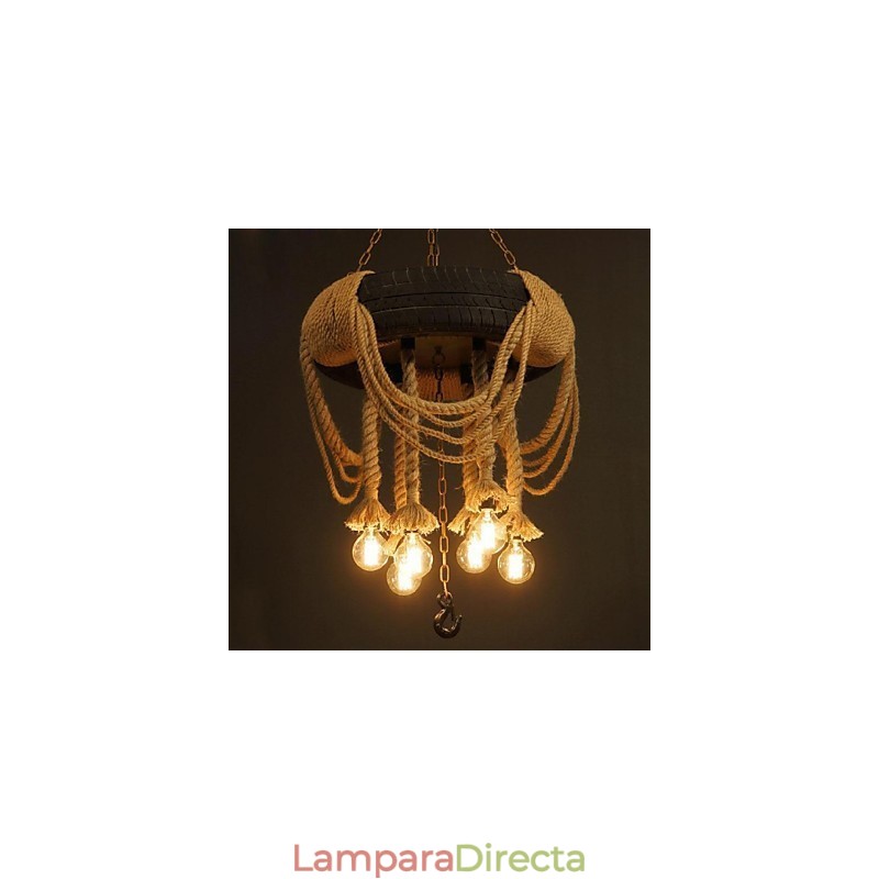 Lámpara colgante de plástico con pintura vintage