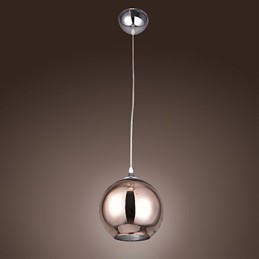 Lámpara colgante moderna contemporánea de metal galvanizado con forma de globo de 60 pulgadas