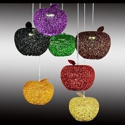 Lámpara de araña de aluminio tejido con siete luces Apple