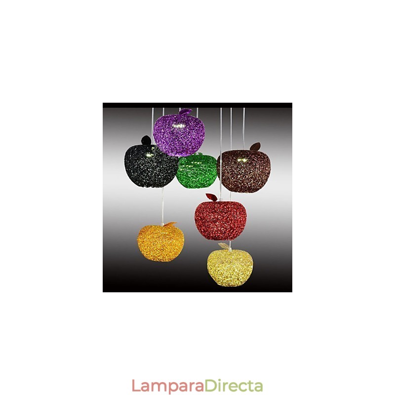 Lámpara de araña de aluminio tejido con siete luces Apple