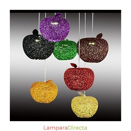 Lámpara de araña de aluminio tejido con siete luces Apple Lámpara de araña de aluminio tejido con siete luces Apple