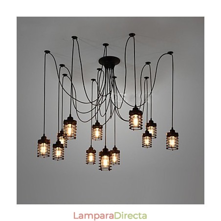 Lámpara de techo vintage Edison ajustable, lámpara colgante DIY, iluminación moderna y elegante para comedor industrial. Lámpara de techo vintage Edison ajustable, lámpara colgante DIY, iluminación moderna y elegante para comedor industrial.