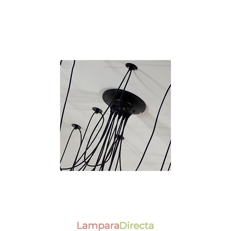 Lámpara de techo vintage Edison ajustable, lámpara colgante DIY, iluminación moderna y elegante para comedor industrial.