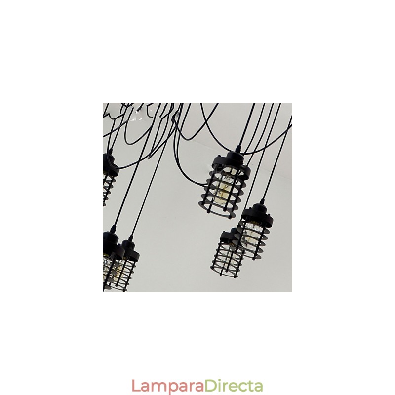 Lámpara de techo vintage Edison ajustable, lámpara colgante DIY, iluminación moderna y elegante para comedor industrial.