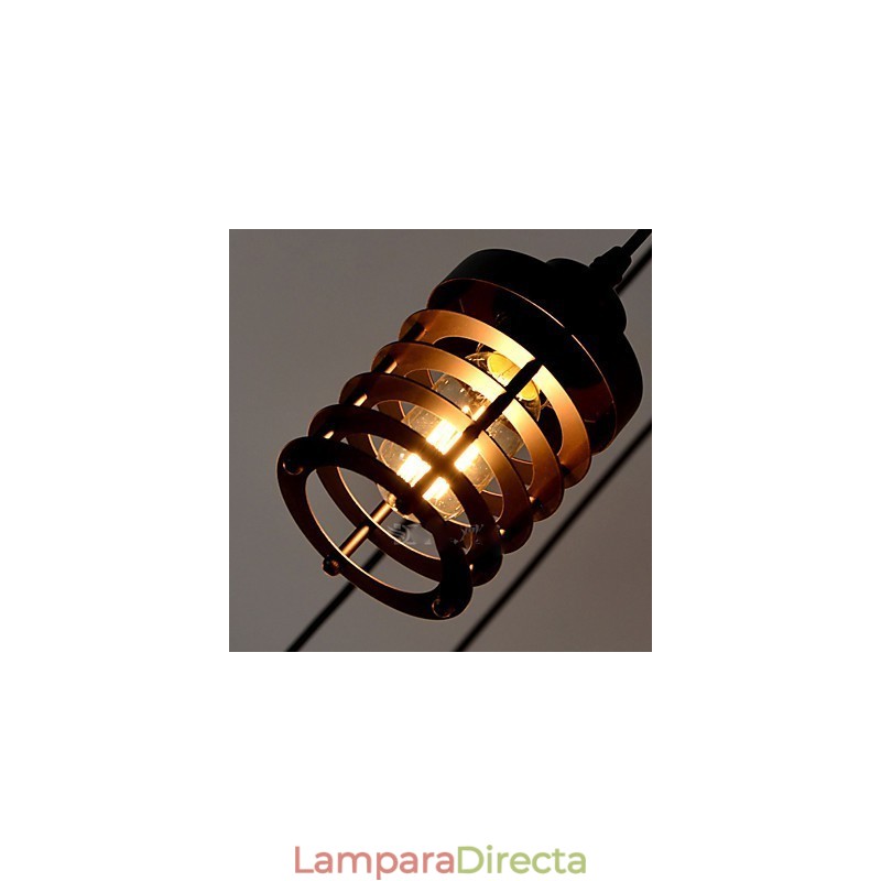 Lámpara de techo vintage Edison ajustable, lámpara colgante DIY, iluminación moderna y elegante para comedor industrial.