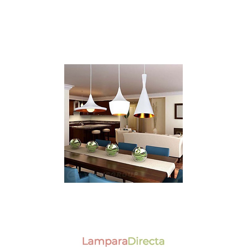 Lámpara colgante de metal con pintura estilo mini