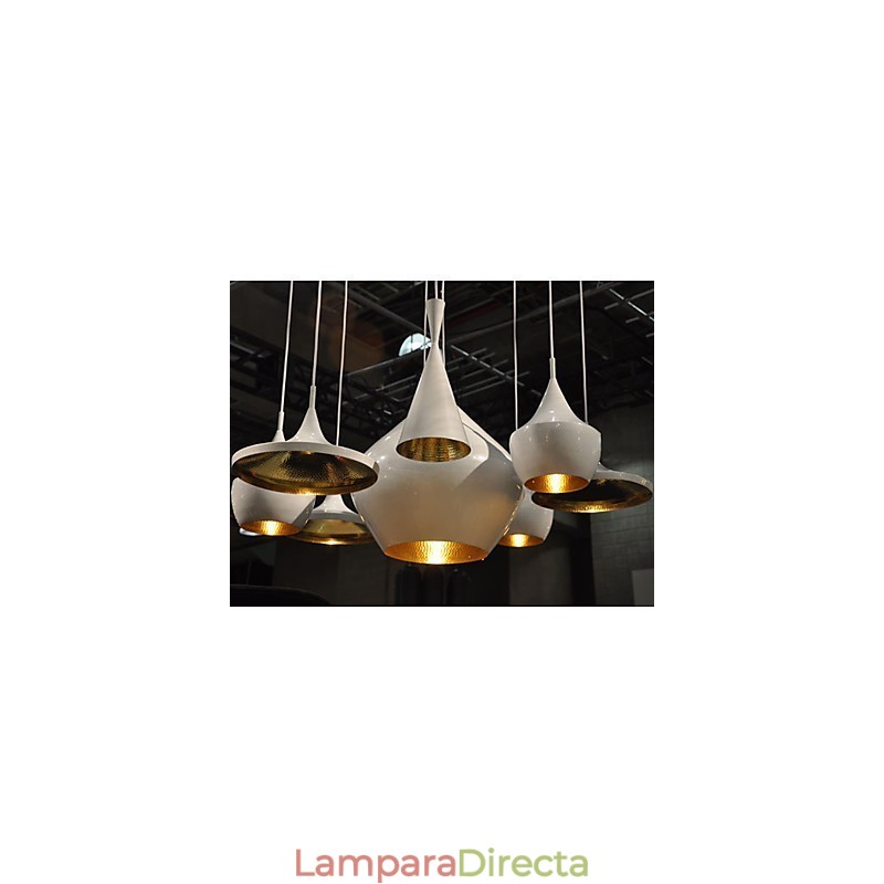 Lámpara colgante de metal con pintura estilo mini