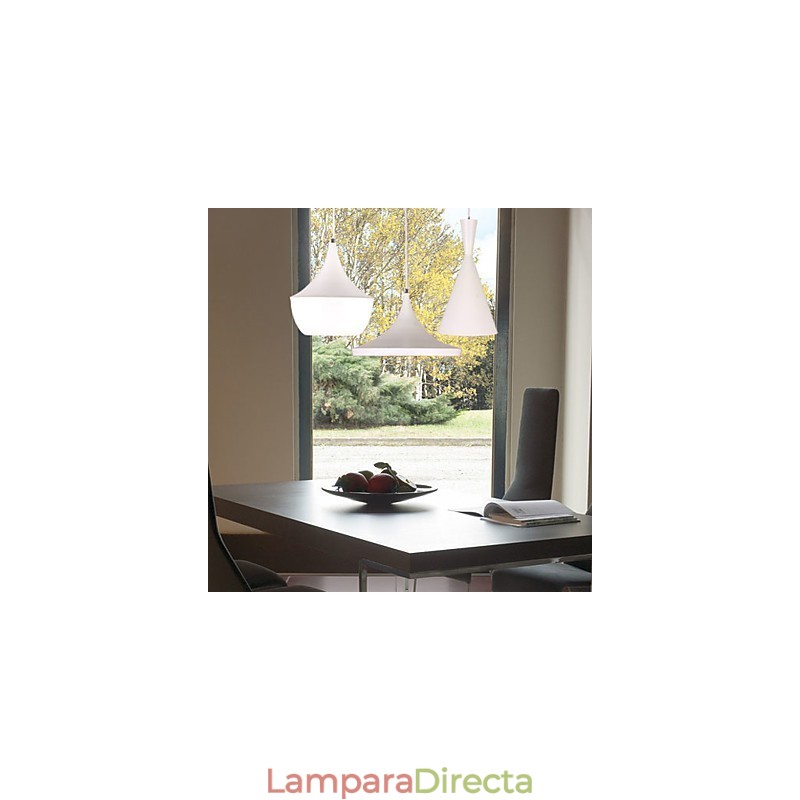 Lámpara colgante de metal con pintura estilo mini