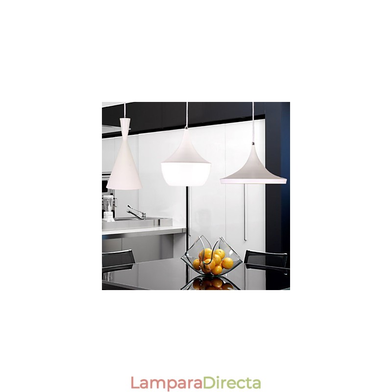 Lámpara colgante de metal con pintura estilo mini