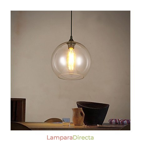 Lámpara colgante de una sola cabeza con bola de cristal rural, estilo nórdico creativo Lámpara colgante de una sola cabeza con bola de cristal rural, estilo nórdico creativo