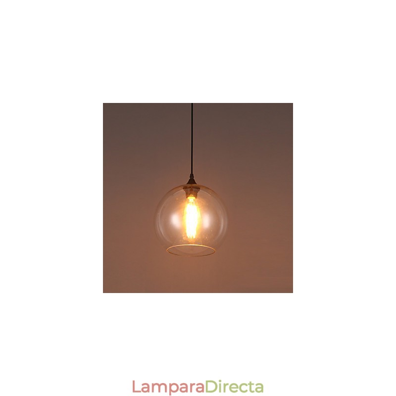 Lámpara colgante de una sola cabeza con bola de cristal rural, estilo nórdico creativo
