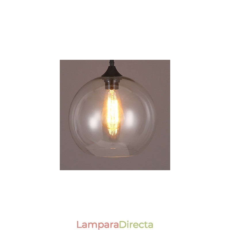 Lámpara colgante de una sola cabeza con bola de cristal rural, estilo nórdico creativo