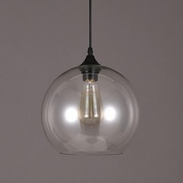 Lámpara colgante de una sola cabeza con bola de cristal rural, estilo nórdico creativo
