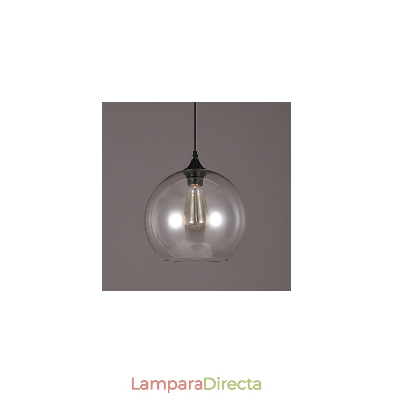 Lámpara colgante de una sola cabeza con bola de cristal rural, estilo nórdico creativo