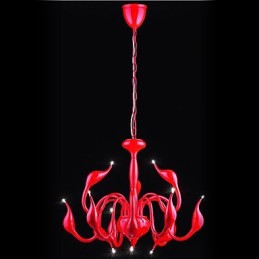 Lámpara de araña de metal galvanizado estilo vela contemporánea moderna