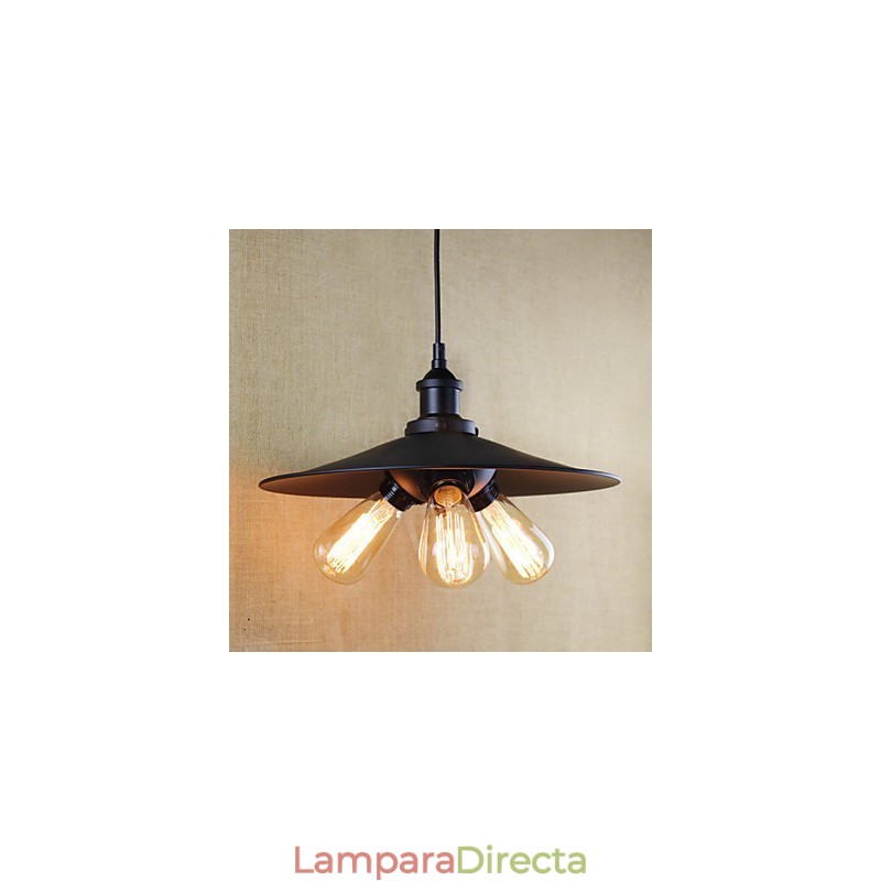 Lámparas colgantes tradicionales clásicas vintage retro campestres garaje metal