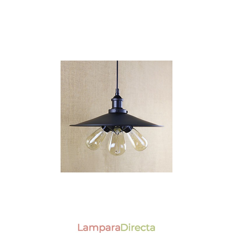 Lámparas colgantes tradicionales clásicas vintage retro campestres garaje metal