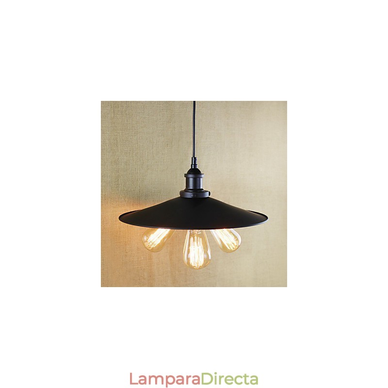 Lámparas colgantes tradicionales clásicas vintage retro campestres garaje metal
