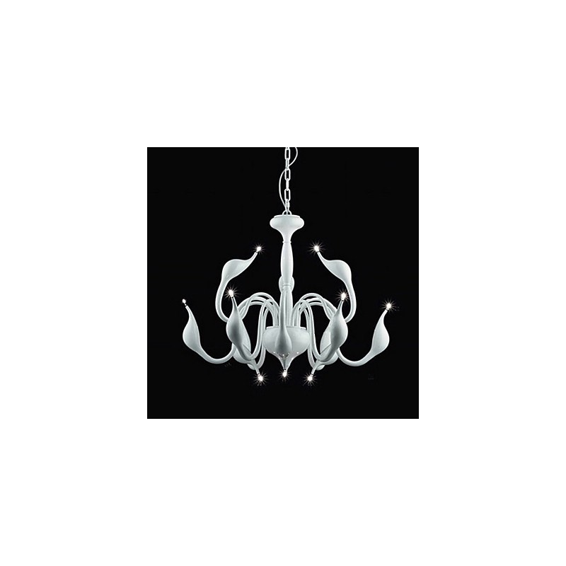 Lámpara de araña de metal galvanizado estilo vela contemporánea moderna