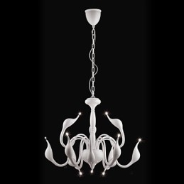 Lámpara de araña de metal galvanizado estilo vela contemporánea moderna
