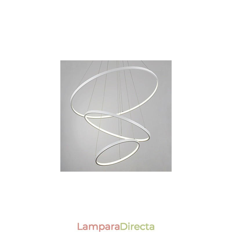 Lámpara colgante de diseño moderno con tres anillos
