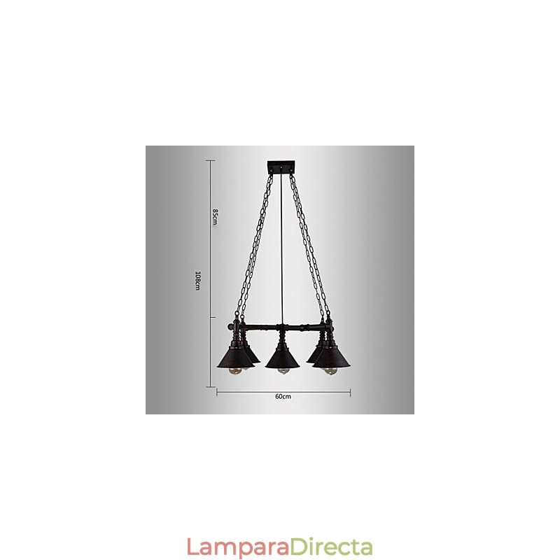 Lámparas de techo de metal clásicas retro, lámparas colgantes sencillas, lámpara colgante de cafetería