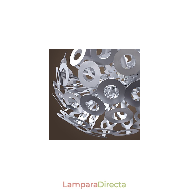 Lámpara colgante moderna con pantalla circular destacada
