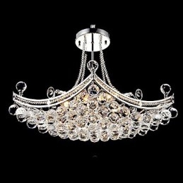 Lámpara colgante moderna contemporánea de metal galvanizado con cristal