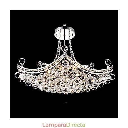 Lámpara colgante moderna contemporánea de metal galvanizado con cristal Lámpara colgante moderna contemporánea de metal galvanizado con cristal