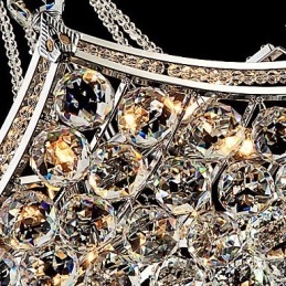 Lámpara colgante moderna contemporánea de metal galvanizado con cristal