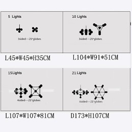 Lámpara de araña de 5 luces con bola de cristal, estilo retro, para exteriores, garaje y metal.