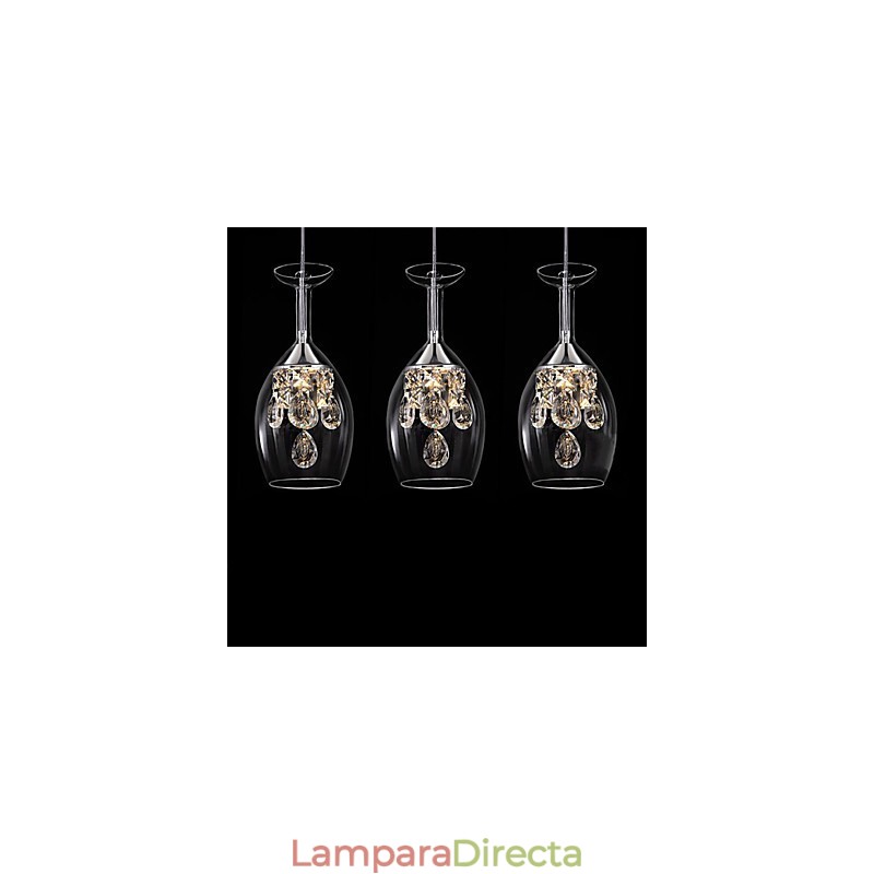Lámpara colgante de araña de metal moderna y contemporánea de estilo isla.