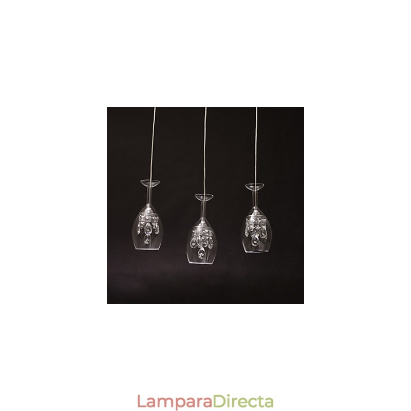 Lámpara colgante de araña de metal moderna y contemporánea de estilo isla.