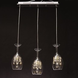 Lámpara colgante de araña de metal moderna y contemporánea de estilo isla.