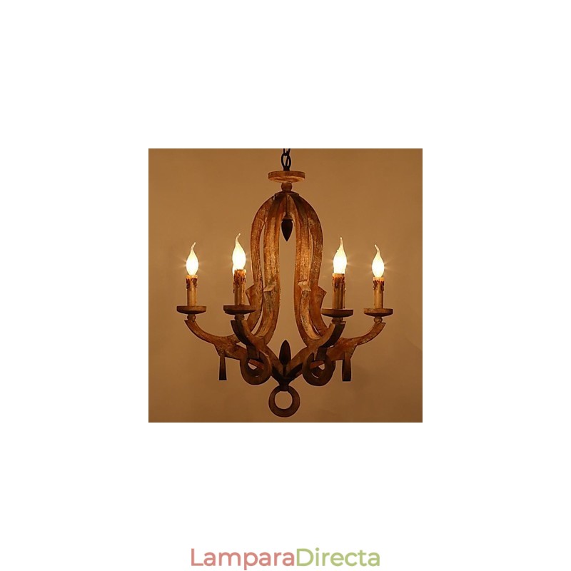Lámpara de araña de metal con pintura estilo mini retro vintage