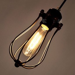 Lámpara de techo vintage Edison ajustable, lámpara colgante para bricolaje, iluminación moderna y elegante para comedor industrial.