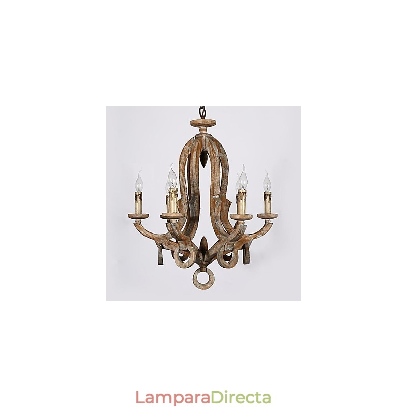Lámpara de araña de metal con pintura estilo mini retro vintage