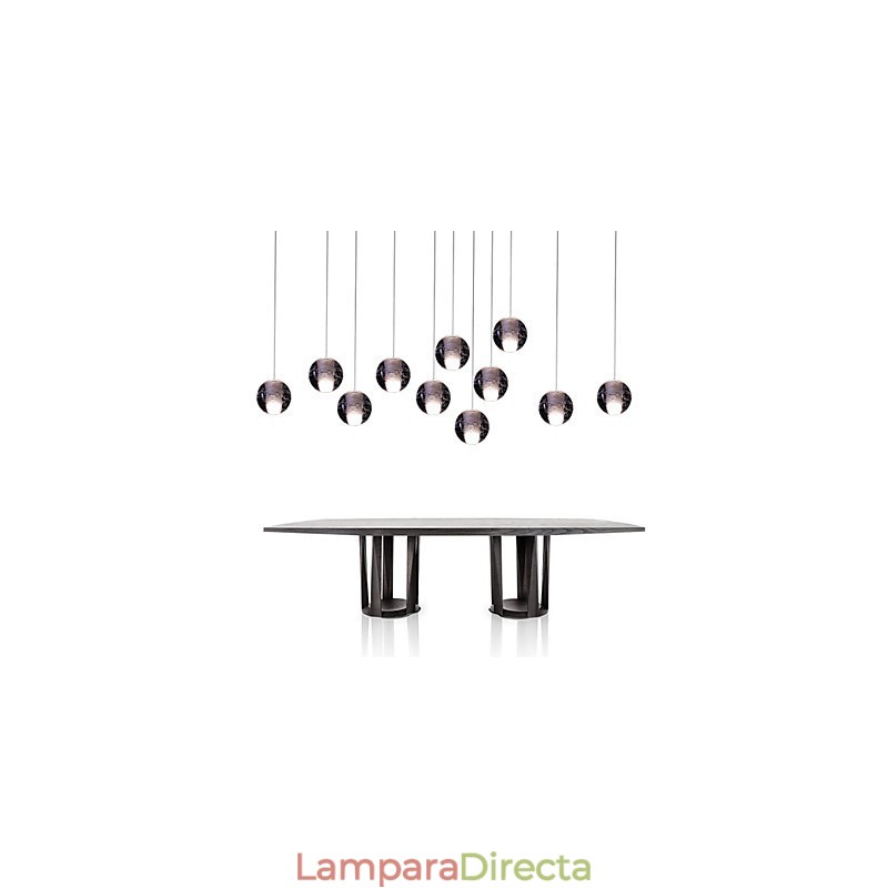 Lámpara colgante G4 Retroifit de 3 W con cristal cromado, moderna y contemporánea.