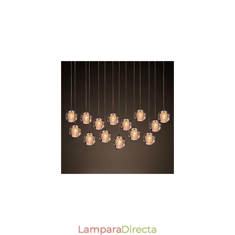 Lámpara colgante G4 Retroifit de 3 W con cristal cromado, moderna y contemporánea.