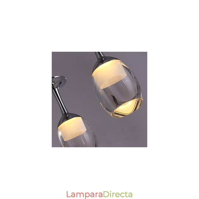 Lámparas colgantes de 3 luces con placa trasera larga, modernas y contemporáneas