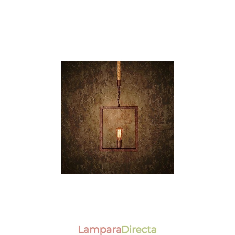Lámpara colgante de metal estilo rústico clásico tradicional estilo cabaña vintage retro campestre