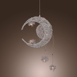 Lámpara colgante moderna y contemporánea de metal galvanizado estilo globo mini