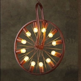 Lámpara colgante de rueda retro para hacer la antigua lámpara colgante industrial A