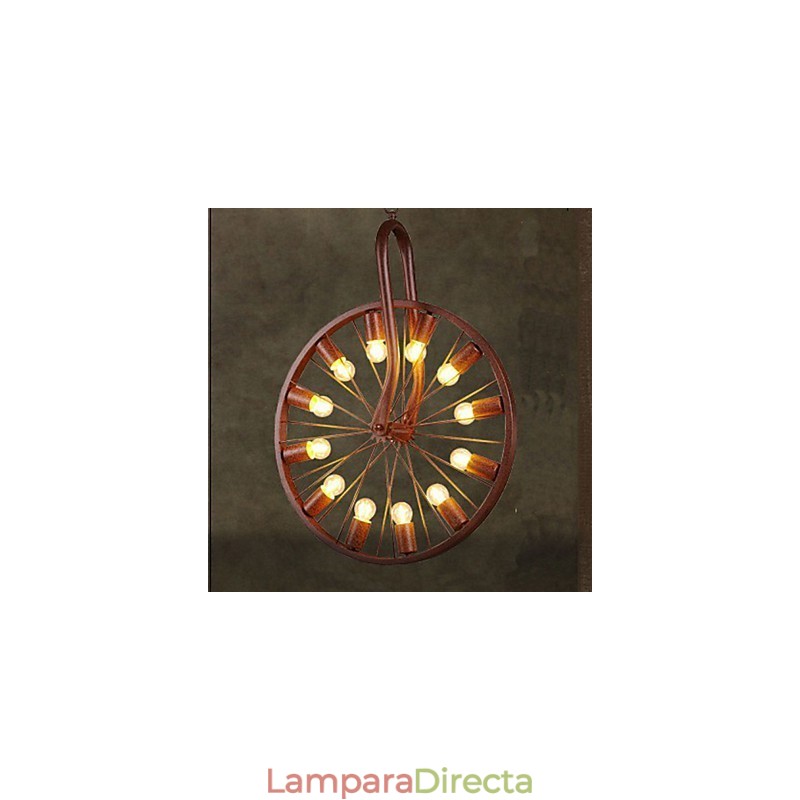 Lámpara colgante de rueda retro para hacer la antigua lámpara colgante industrial A