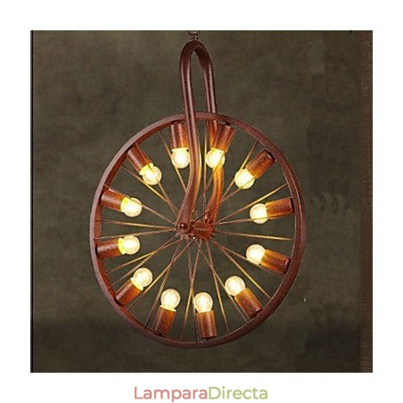 Lámpara colgante de rueda retro para hacer la antigua lámpara colgante industrial A Lámpara colgante de rueda retro para hacer la antigua lámpara colgante industrial A