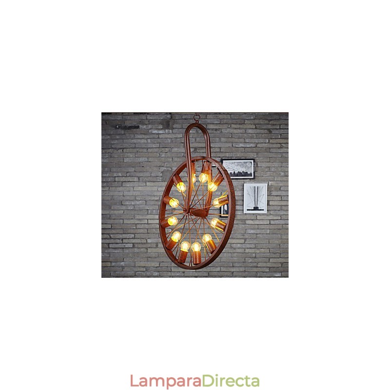Lámpara colgante de rueda retro para hacer la antigua lámpara colgante industrial A
