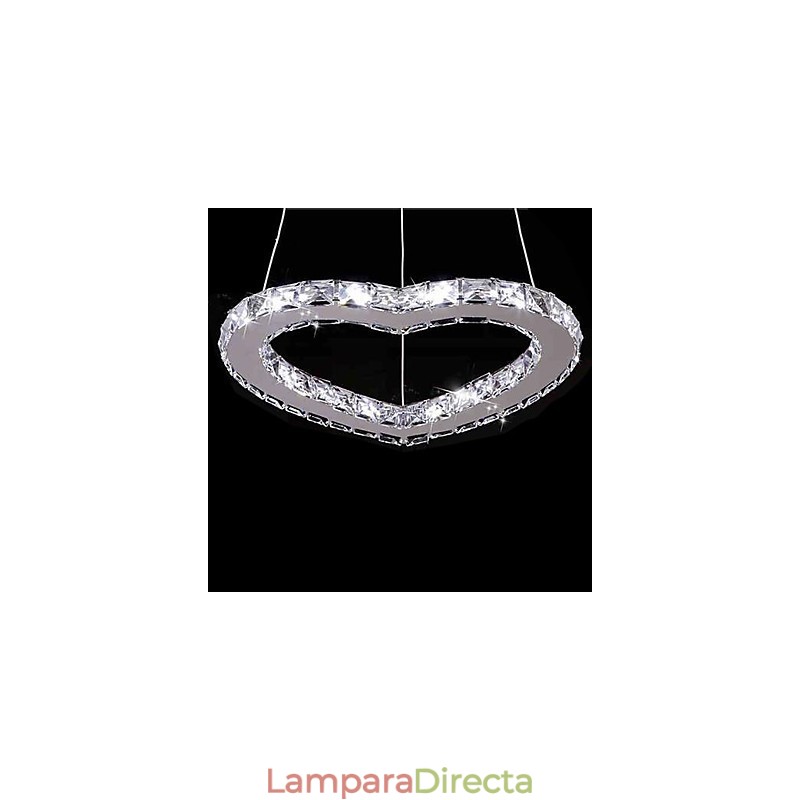 Lámpara de araña moderna contemporánea de metal cromado y cristal